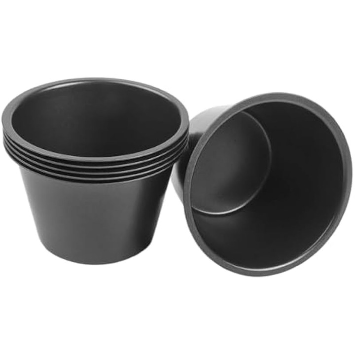 Set 6 forme copt carbon otel, 200ml, neaderent, pentru prajituri, tarte, briose, multicolor