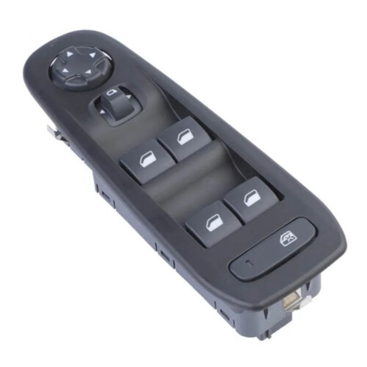 Elektromos ablakemelő kapcsoló, fekete, műanyag, 96788281ZD-03, Peugeot 308-hoz