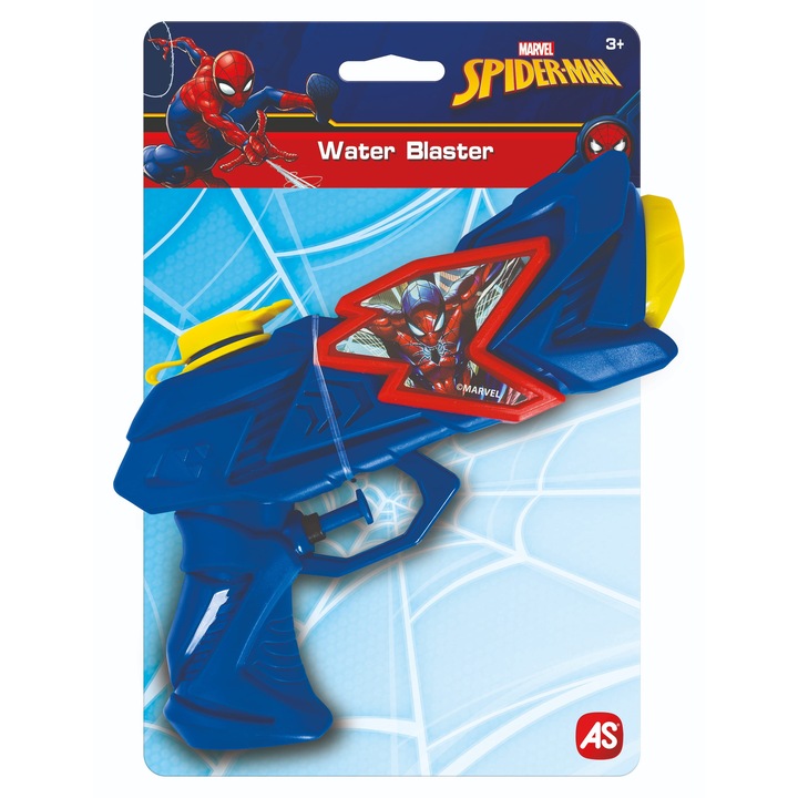 Jucarie de exterior pentru copii, Pistol cu apa Spider-Man, Albastru