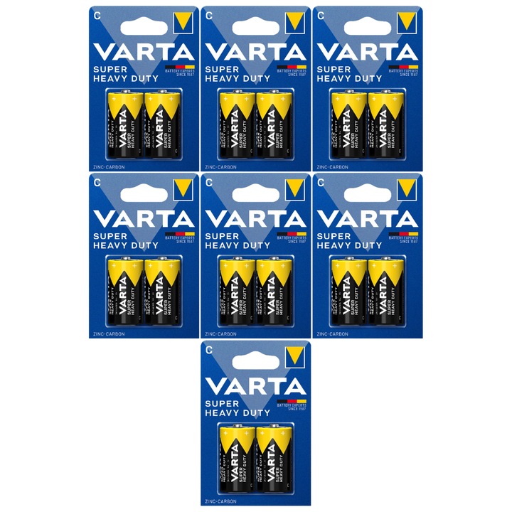 Baterii Varta Super Heavy Duty C zinc-carbon 1.5V 26.2x50mm set 2 buc
