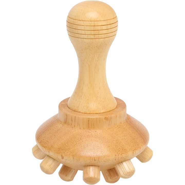 Set masaj lemn, anti-celulita, drenaj limfatic, ergonomic