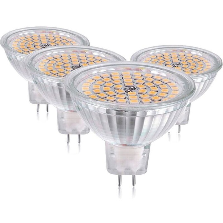 Комплект 6 LED крушки MR16 12V GU5.3 3W студено бяло 50x46mm