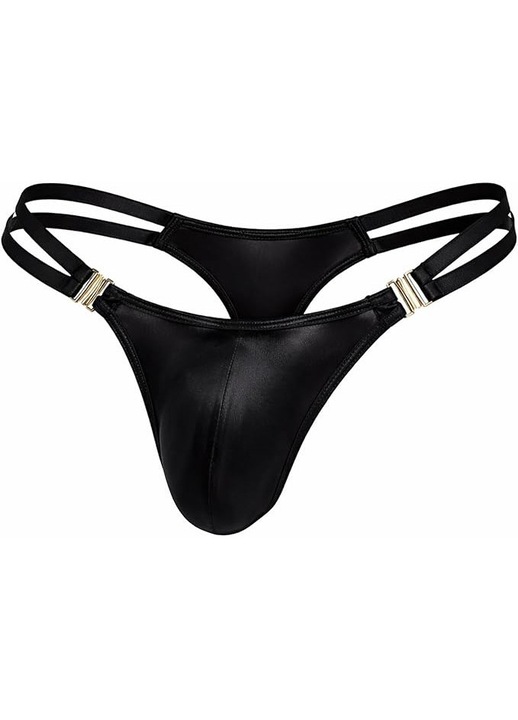 Férfi alsónadrág Secret Realm, tanga jockstrap, állítható, fekete, egy méret