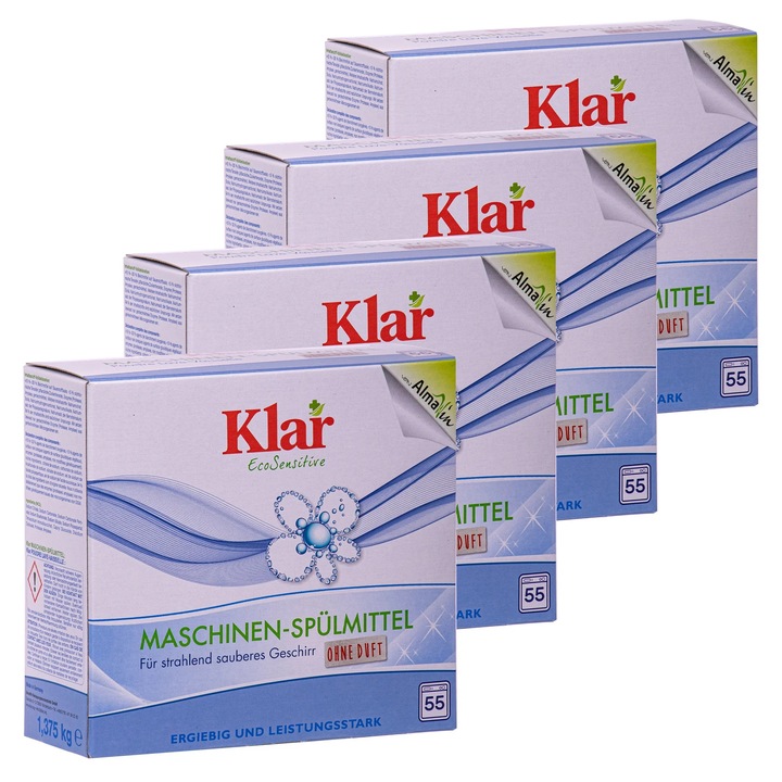 Solutie Clatire Profesionala 4 x 1, 375kg Fara Parfum, Formula Concentrata