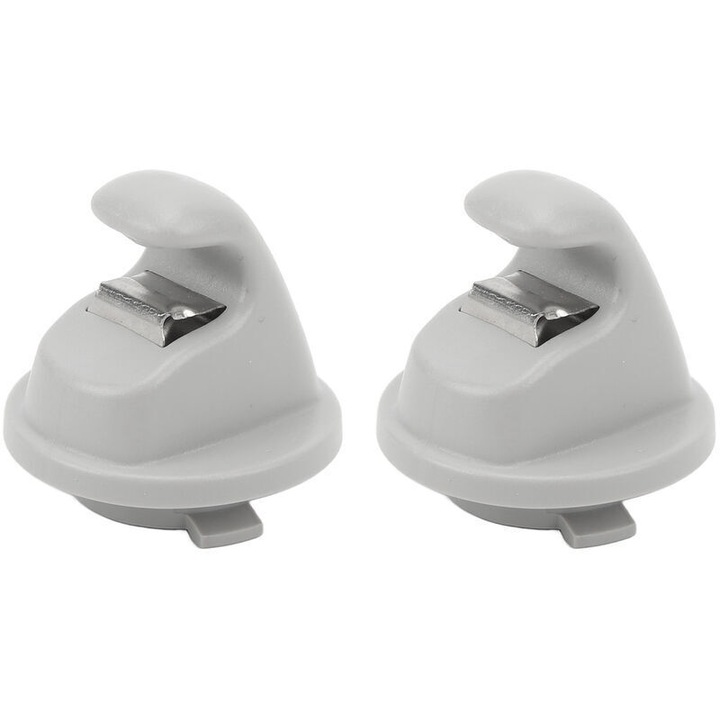 Set 2 cleme parasolar auto, 5G0857561B, ABS metal, fata, negru