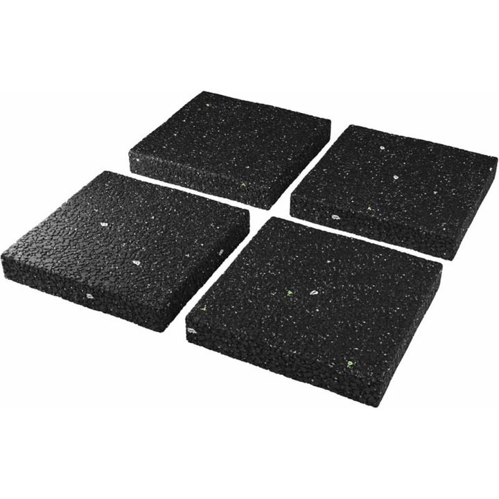 Set 4 tampoane antiderapante din cauciuc, 9x9x1.5cm, negru, amortizoare vibratii pentru masini de spalat si mobilier