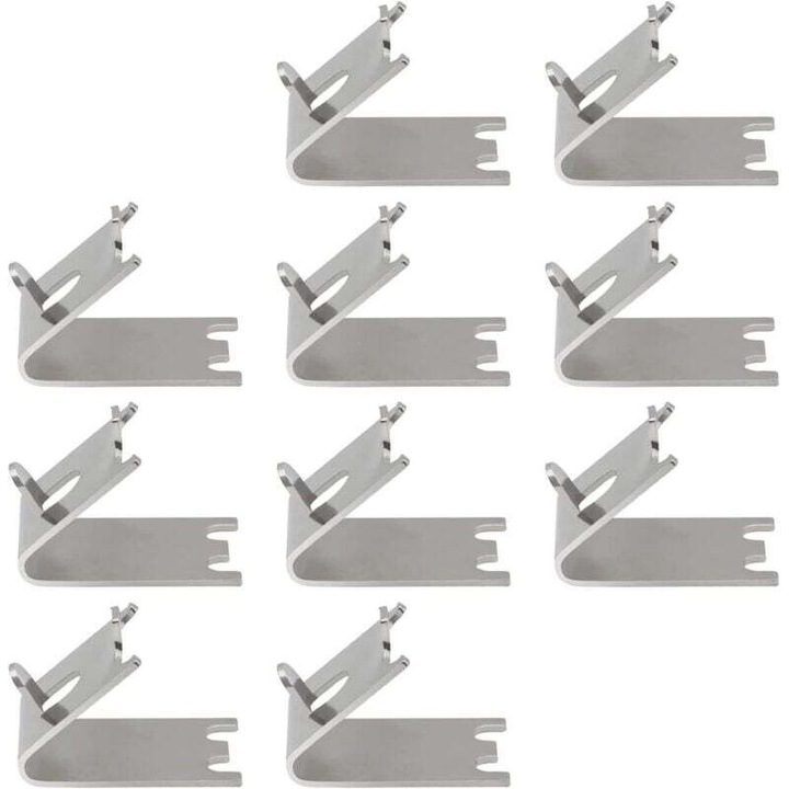 Set 10 cleme suport raft inox 28x23mm pentru frigider