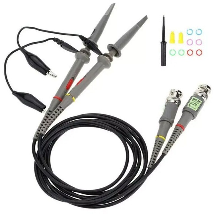 Set 2 sonde osciloscop 100 MHz comutabil 10:1 1:1 multicolor