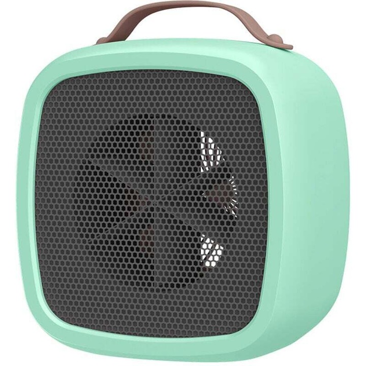 Calorifer electric mini portabil, 500W, negru, 13x9x18cm