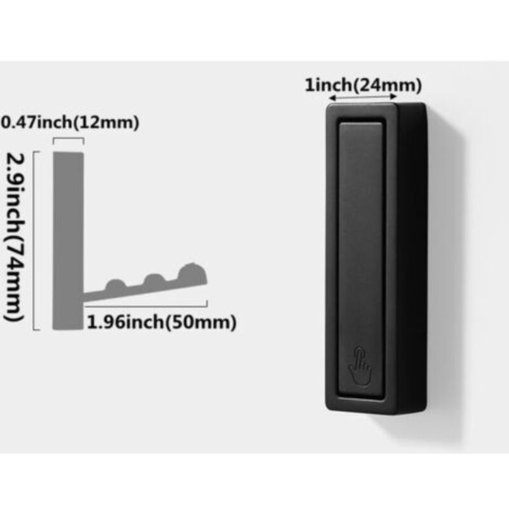 4 db összecsukható kanál készlet, cink, fekete, 7.4x2.4x1.2cm