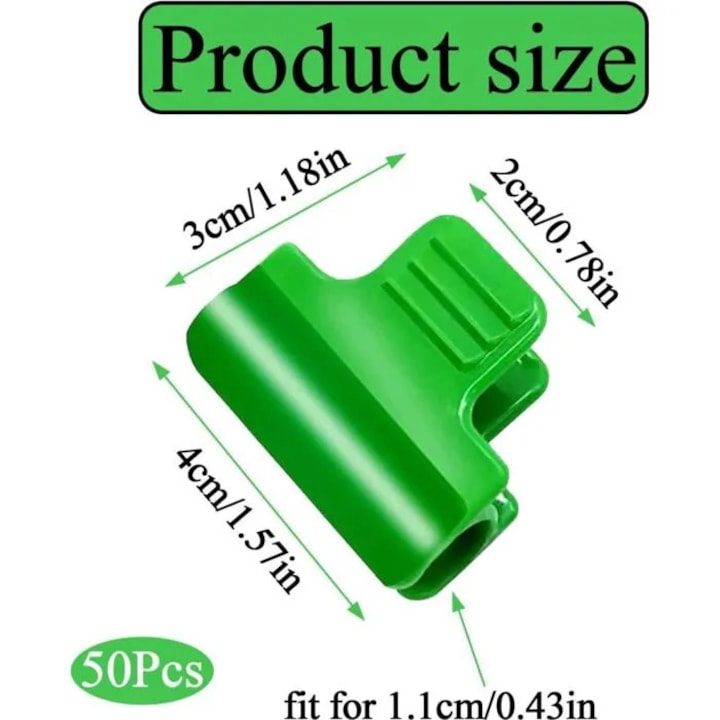 Cleme Solar Pvc Set 50 cleme pentru folie solar, fixare folie, 11mm, verde - eMAG.ro