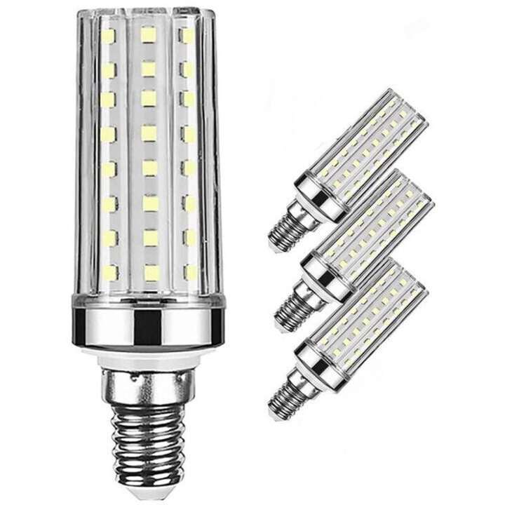 4 db LED izzó készlet, 20W, 1300LM, meleg fehér 3000K, E14, 360°