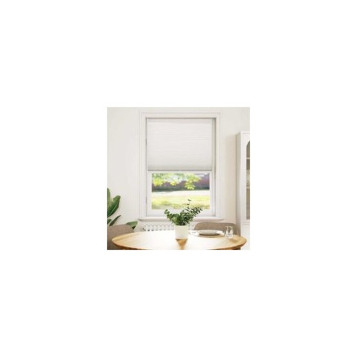 Fehér pliszírozott blackout roló 90x150cm, clip-on, poliészter