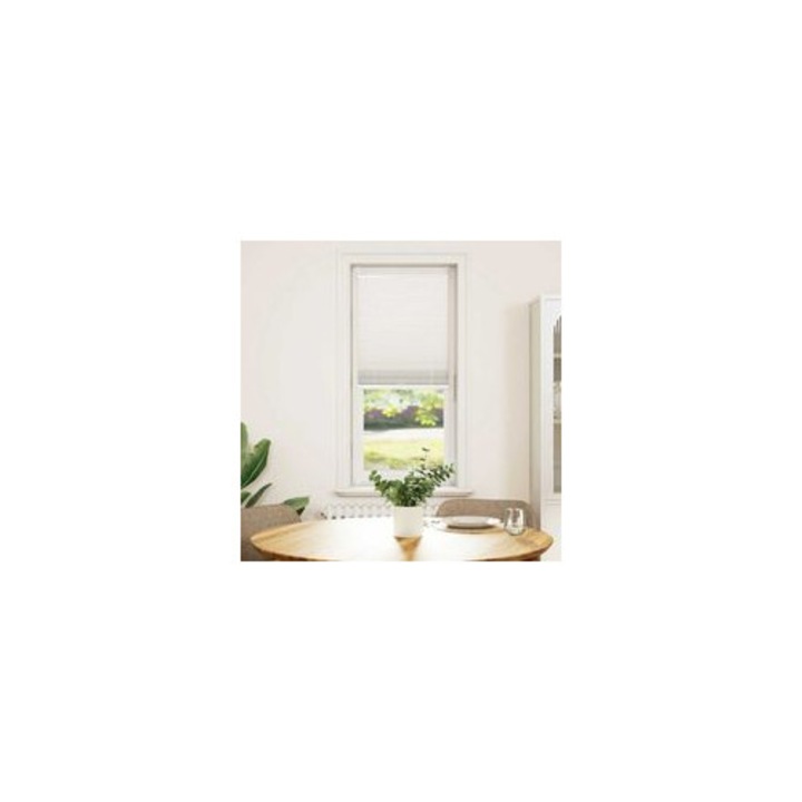 Fehér 70x125cm-es ráncolt blackout roló, clip-on