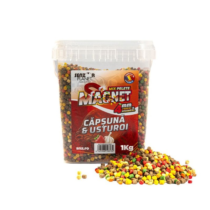 SENZOR Pellet, Eper és Fokhagyma, 4mm, 1kg