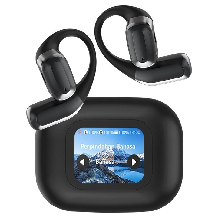 Casti wireless traducere AI 144 limbi ecran LCD touch multifunctional