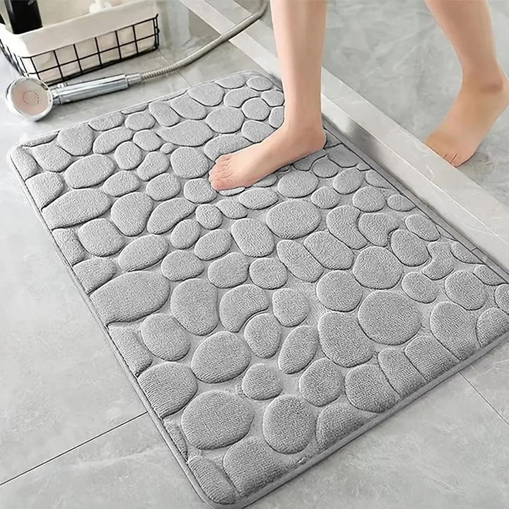 Covoras baie spuma memorie, antiderapant, absorbant, 40x60cm, lavabil