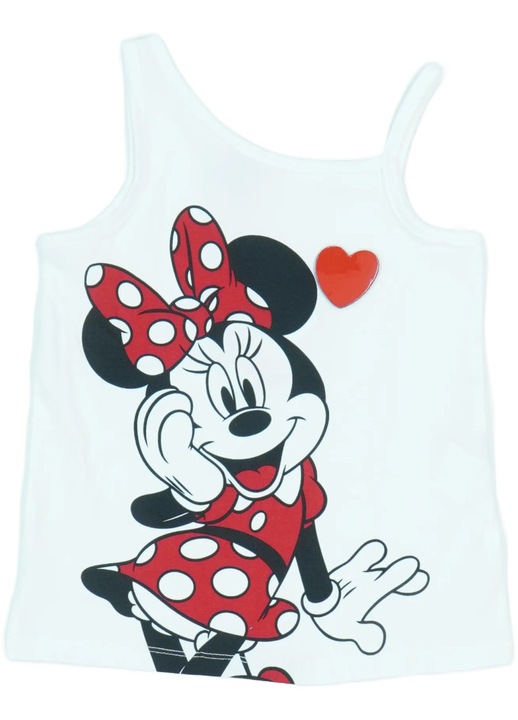 Disney, Lányka / Női ujjatlan póló / top Lányoknak, Fehér, 122