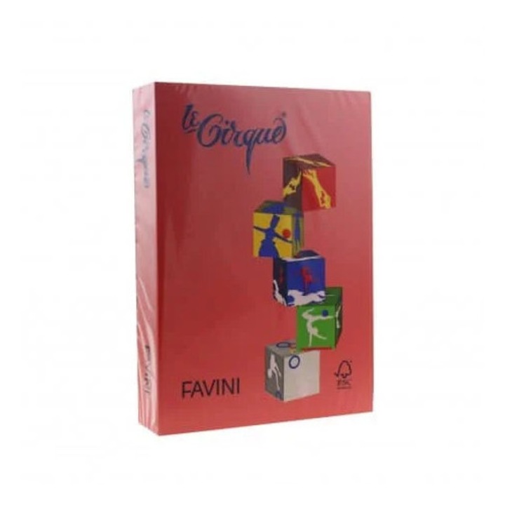 Carton A3 Color, Rosu Intens, 160 g/mp, 250 coli/top FAVINI sku11