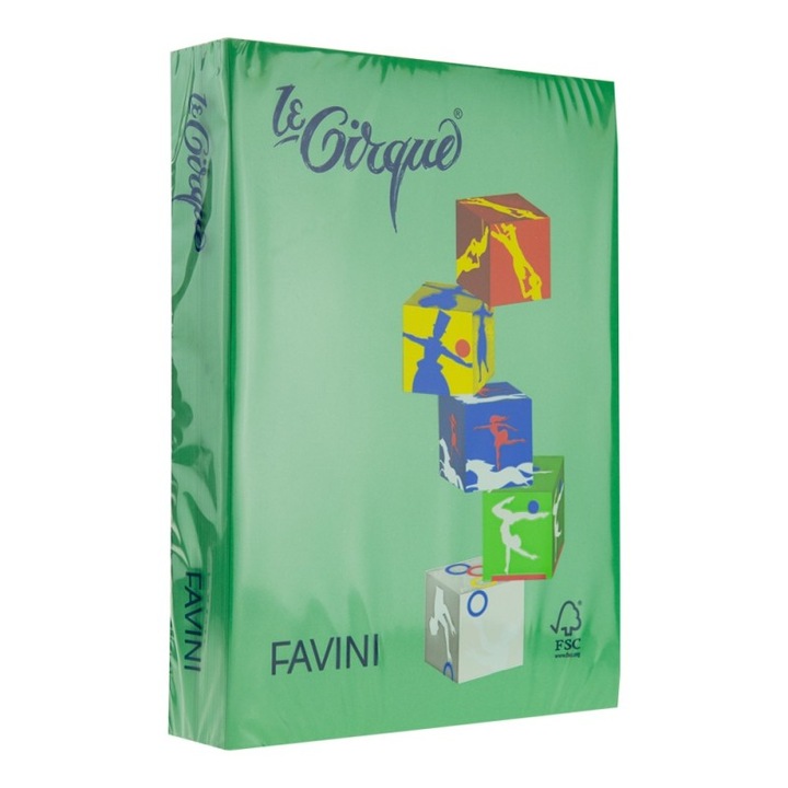 Carton color Le Cirque, A3, 160 g/mp, Verde deschis, 250 coli/top FAVINI sku11