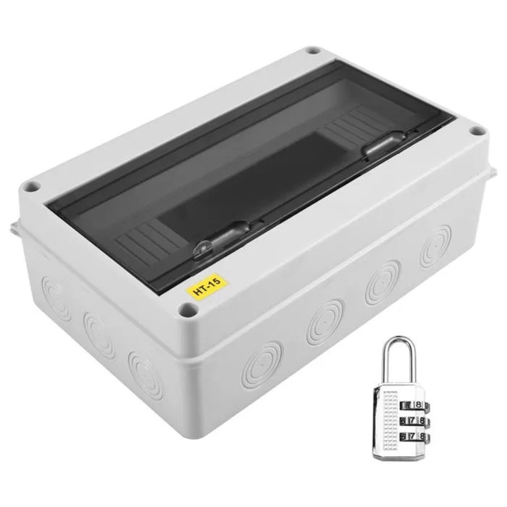 Kötődoboz 15 utas IP65 ABS víz- és porálló zárral