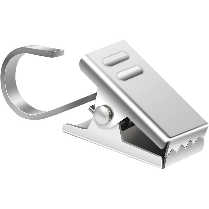Cleme perdea 25 buc inox 430, dublu zimtate, rezistente