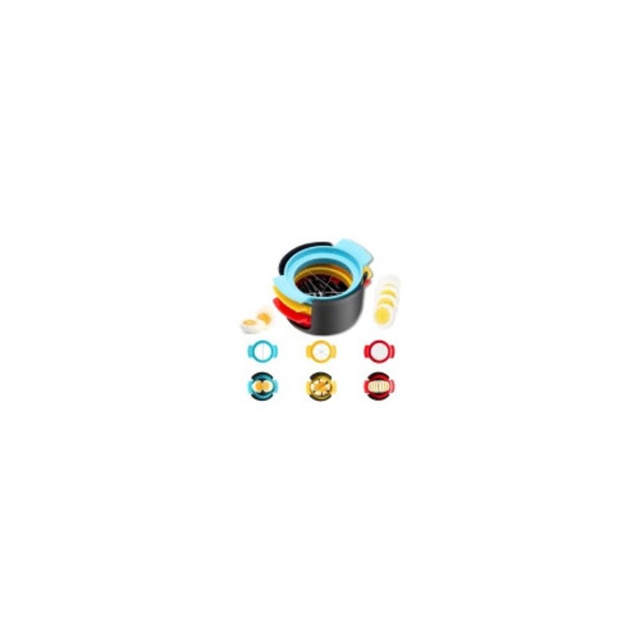 Feliator oua 3 in 1, inox si plastic, multicolor, 10.5x8.3x5.6cm