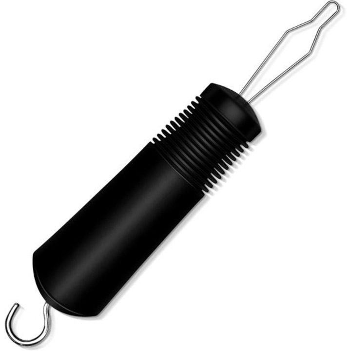 Dispozitiv 2in1 pentru nasturi si fermoar, ergonomic, usor, negru