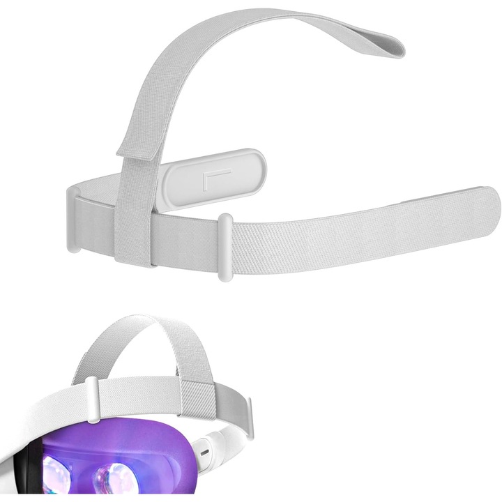 Регулируема лента за VR каска Oculus Quest 2, първокласен материал, черна