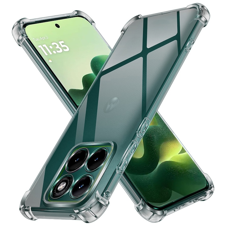 Husa Motorola Edge 70 Fusion Techsuit Shockproof Clear Silicone, fumuriu