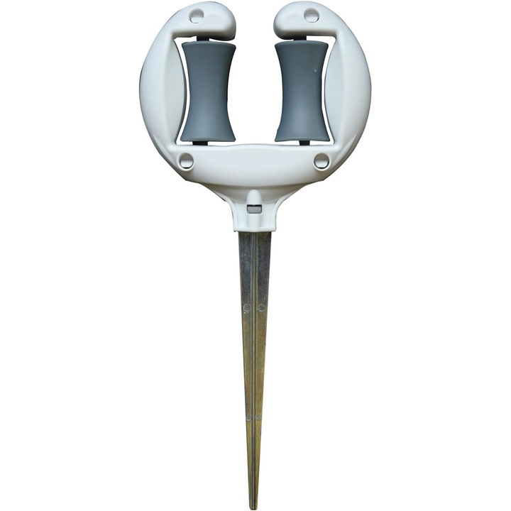 Ghid furtun gradina, role rotative, metal rezistent, alb, 2.5cm