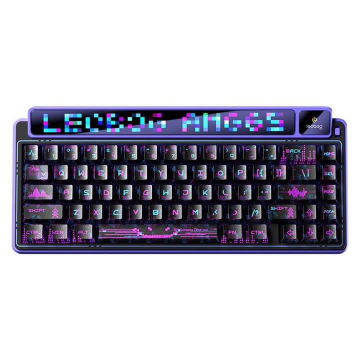Безжична механична клавиатура Aula AMG65 RGB лилава 65% Bluetooth 309840