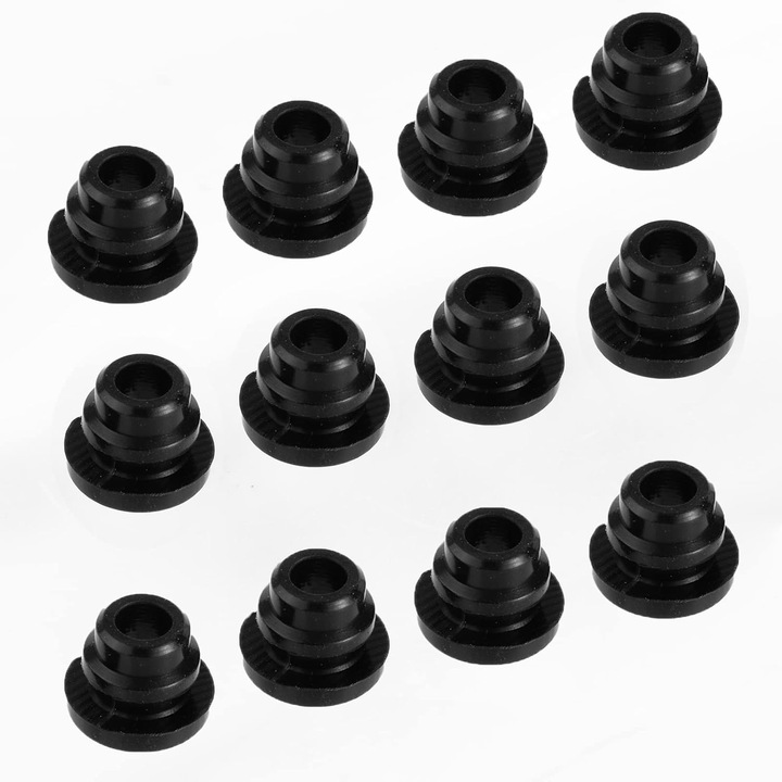 Set 12 picioruse cauciuc pentru grilaj aragaz, rezistente, negre