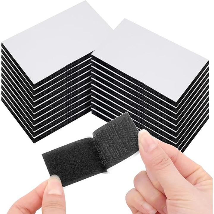 Kétoldalas ragasztószalag, 20 darab, 50x100mm, erős, újrafelhasználható