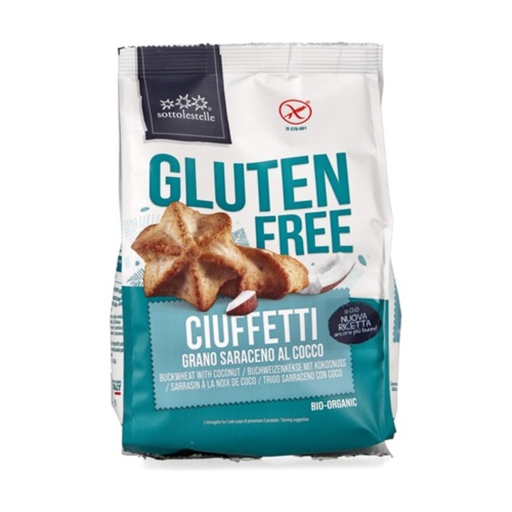 Biscuiti cu hrisca si cocos 200 g Sottolestelle