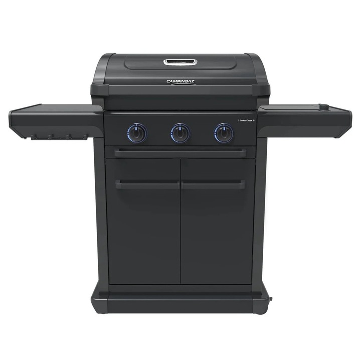 Gratar pe gaz Campingaz 3 Series Onyx S, fonta, arzatoare blue flame, arzator lateral - 2204785