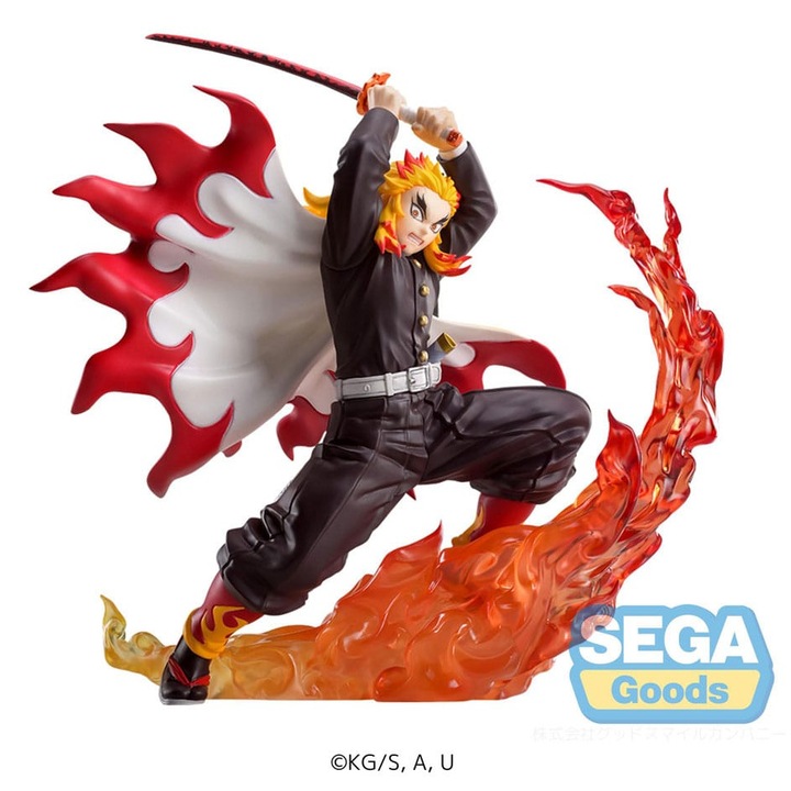 Figurina Demon Slayer: Kimetsu no Yaiba Xross Link Anime PVC Szobor Kyojuro Rengoku 15 cm