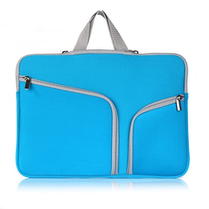 Geanta Laptop 17 Inch, Compatibila Cu Laptopuri Dell, HP, Lenovo, ASUS, Cu Multiple Buzunare, Portabila, Culoare Albastru
