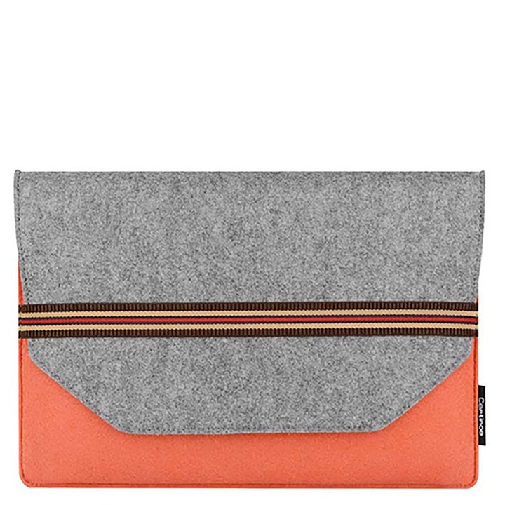 Husa Laptop 15 Inch, Din Fetru, Portabila, Culoare Portocalie