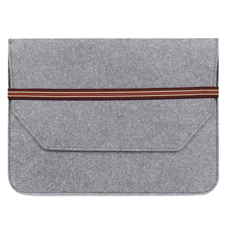 Husa Laptop 15 Inch, Din Fetru, Portabila, Culoare Gri