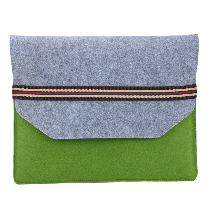 Husa Laptop 15 Inch, Din Fetru, Portabila, Culoare Verde