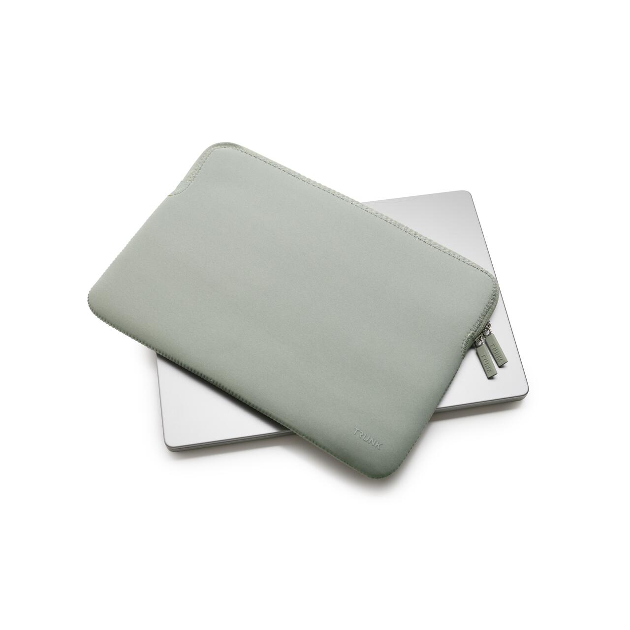 Husa laptop TRUNK din neopren pentru 16" MacBook, protectie anti-zgarieturi, fermoar rezistent, Abbey Stone