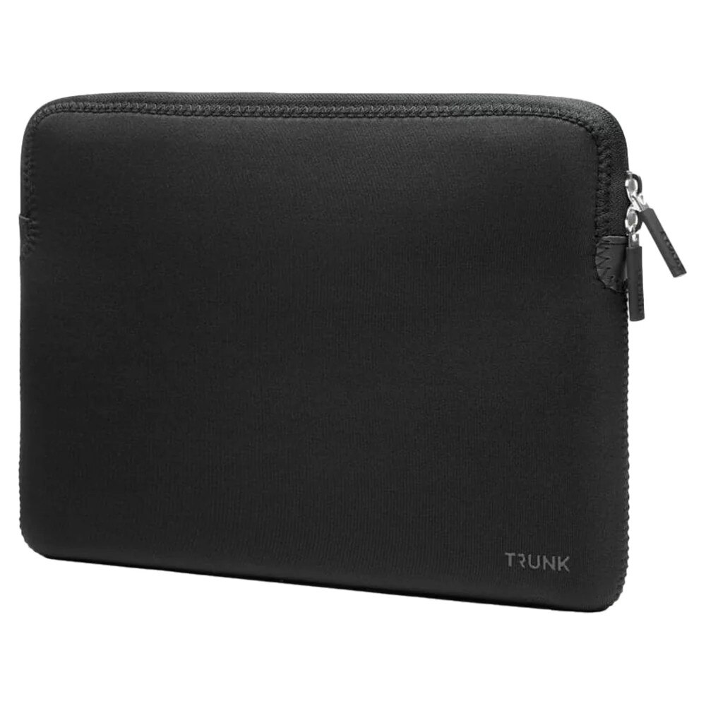 Husa laptop TRUNK din neopren pentru 16" MacBook, protectie anti-zgarieturi, fermoar rezistent, Negru