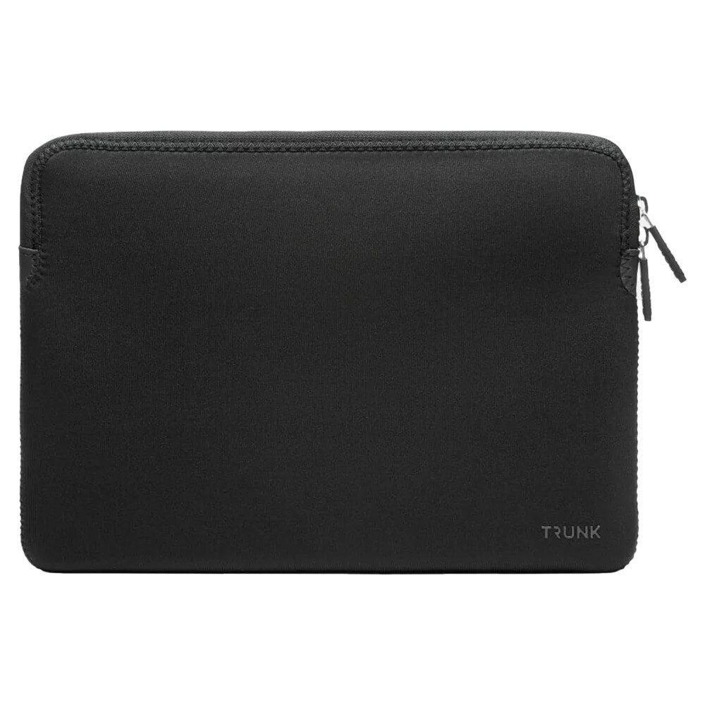 Husa laptop TRUNK din neopren pentru 16" MacBook, protectie anti-zgarieturi, fermoar rezistent, Negru