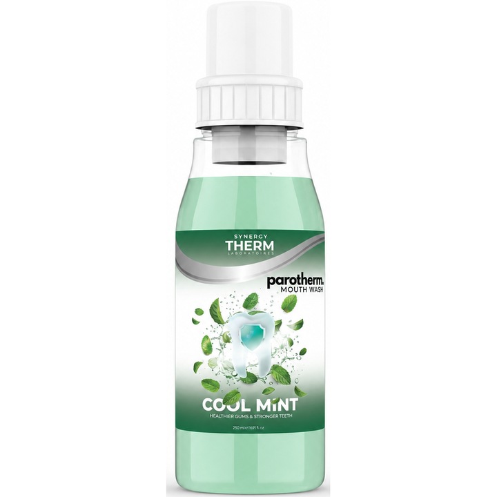 Synergy Therm Parotherm szájvíz, 250 ml, menta, alkoholmentes
