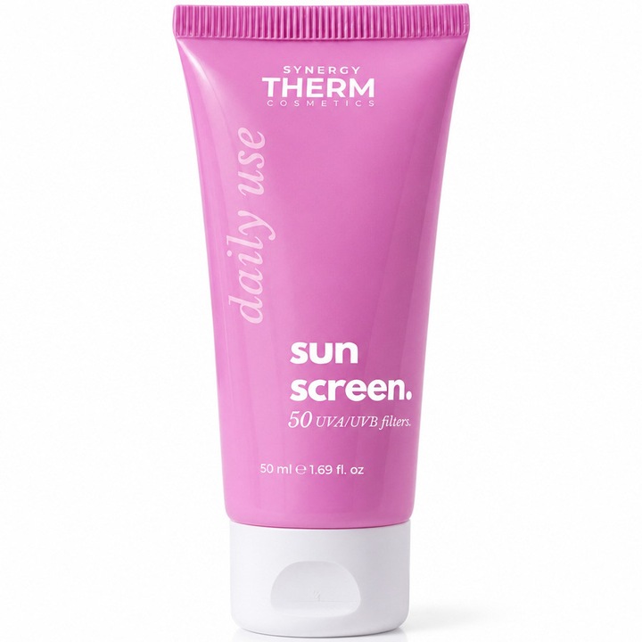 Crema cu protectie solara SPF50+ Daily Use Sunscreen, Synergy Therm, 50 ml