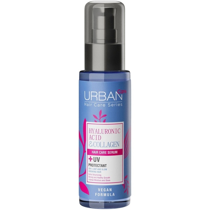 Ser cu acid hialuronic si colagen, Urban Care, pentru par uscat, 75 ml