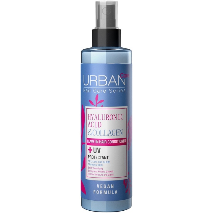 Balsam fara clatire, Urban Care, cu acid hialuronic si colagen, pentru par uscat, 200 ml
