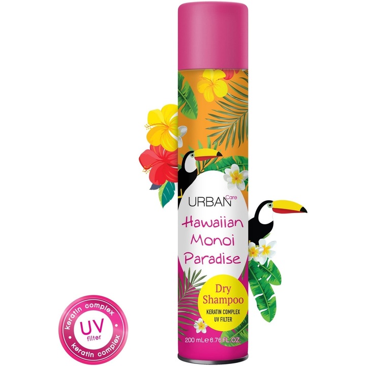 Sampon uscat, Urban Care, cu ulei de monoi si ylang ylang, 200 ml