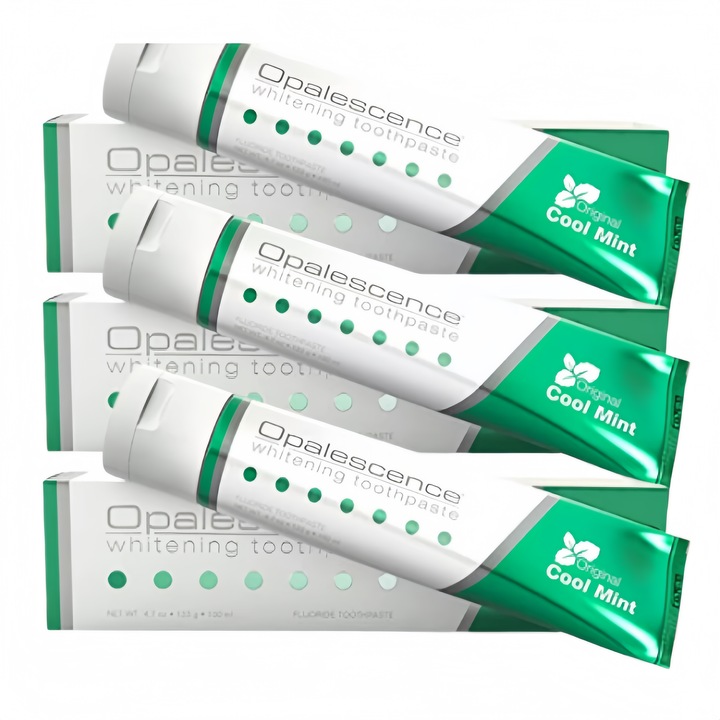 3 darabos szett Opalescence Whitening Cool Mint fogkrém, 100 ml, professzionális fogászati formula a kíméletes fehérítésért és a szuvasodás elleni védelemért